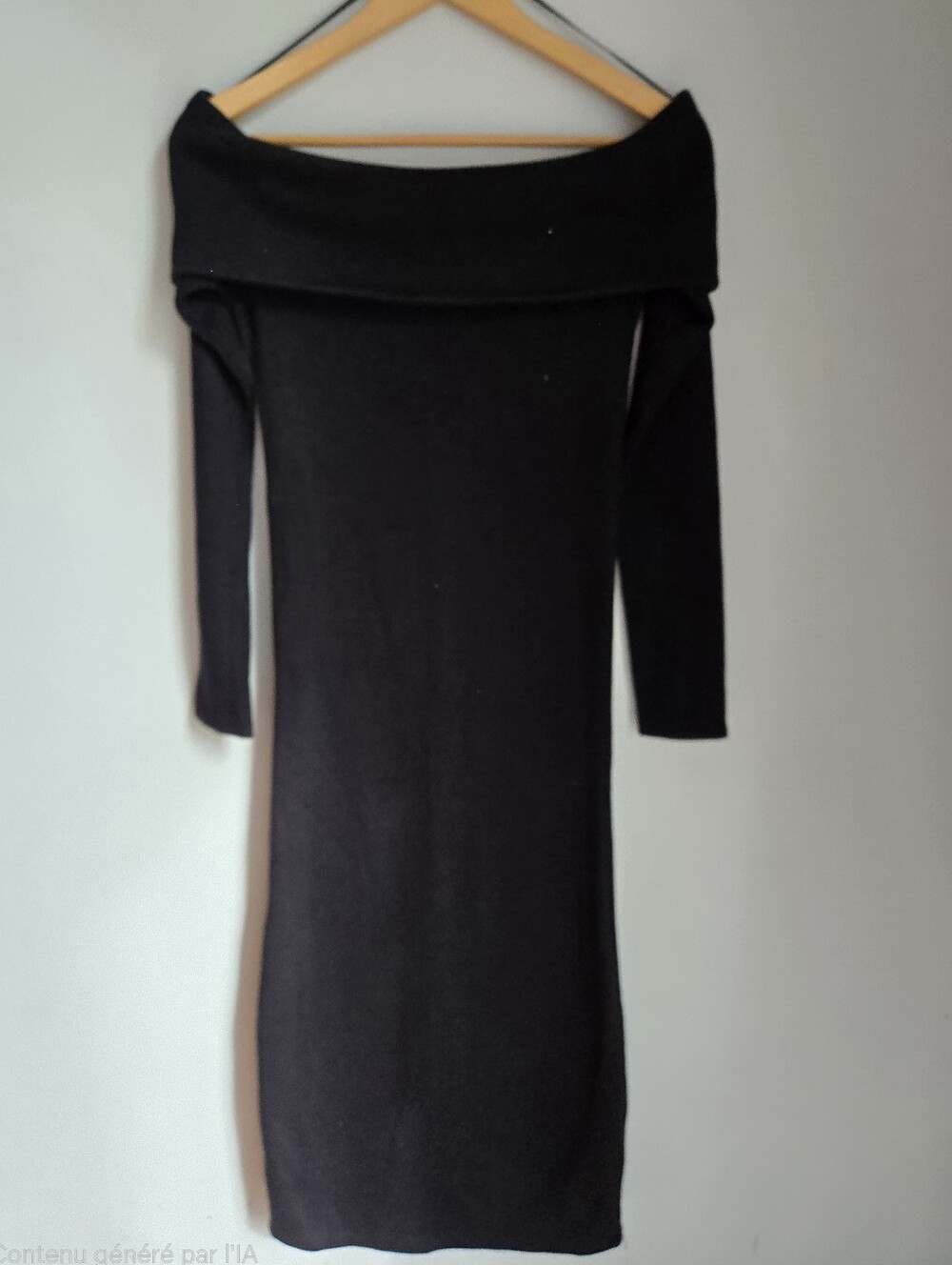 ZARA Classic Black Off-Shoulder Bodycon Dress